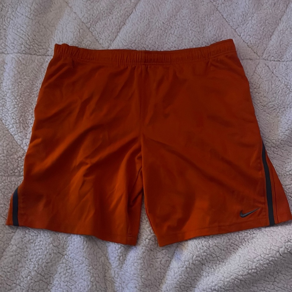 Nike orange/grey athletic shorts